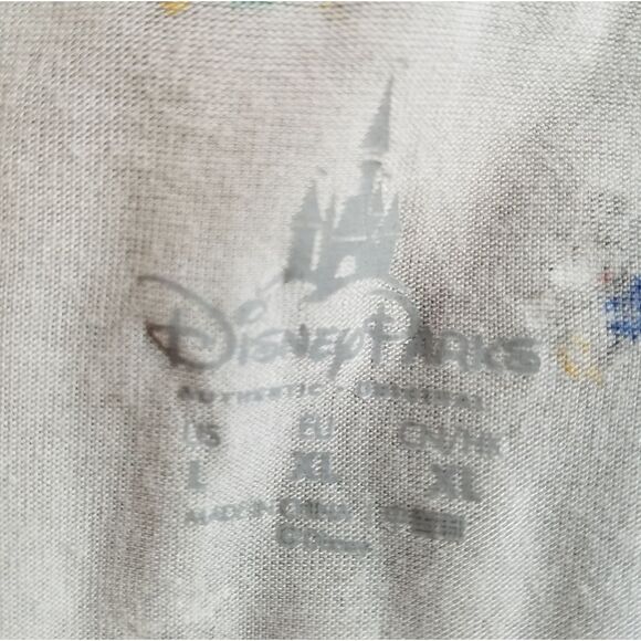 Disney Parks Mickey Asymmetrical Round Neck Long Line Layered Tee Shirt Large - Picture 6 of 11